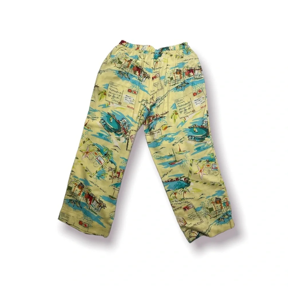Holly Lane‎ Fairycore Matching Outfit Bohochic Hawaiian Beach Vacation Print Set